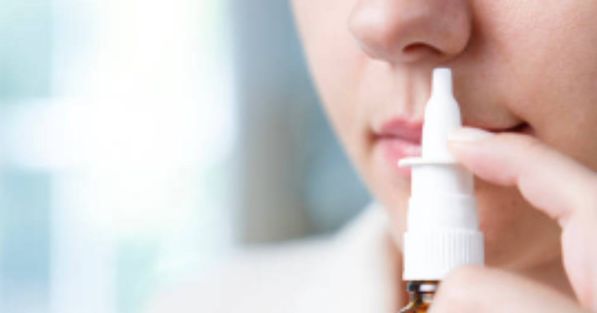 Ketamine nasal spray being administered. Insights on the effective duration of ketamine nasal spray for treatment.